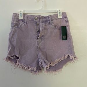 Purple Distressed High Waist - Wild Fable Shorts